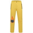thumbnail image 1 of Little Donkey Andy Fleece Lined Softshell Pants for Men Winter Snow Ski Pants Lightweight Water Repellent Casual Cargo Outdoor Joggers Hiking Golf Climbing Trousers, Yellow Heather, Small, 1 of 7