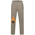 thumbnail image 1 of Little Donkey Andy Fleece Lined Softshell Pants for Men Winter Snow Ski Pants Lightweight Water Repellent Casual Cargo Outdoor Joggers Hiking Golf Climbing Trousers, Khaki Heather, Small, 1 of 7