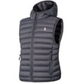 thumbnail image 1 of Little Donkey Andy Girls Winter Puffer Vest Packable Lightweight Faux-Down Hooded Sleeveless Jacket Gray M 130cm 8 Years, 1 of 6