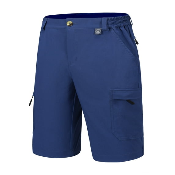 Little Donkey Andy Men's 10 Inch Quick Dry Cargo Shorts Stretch Lightweight Outdoor Hiking Shorts UPF 50 Deep Blue Size XXXL
