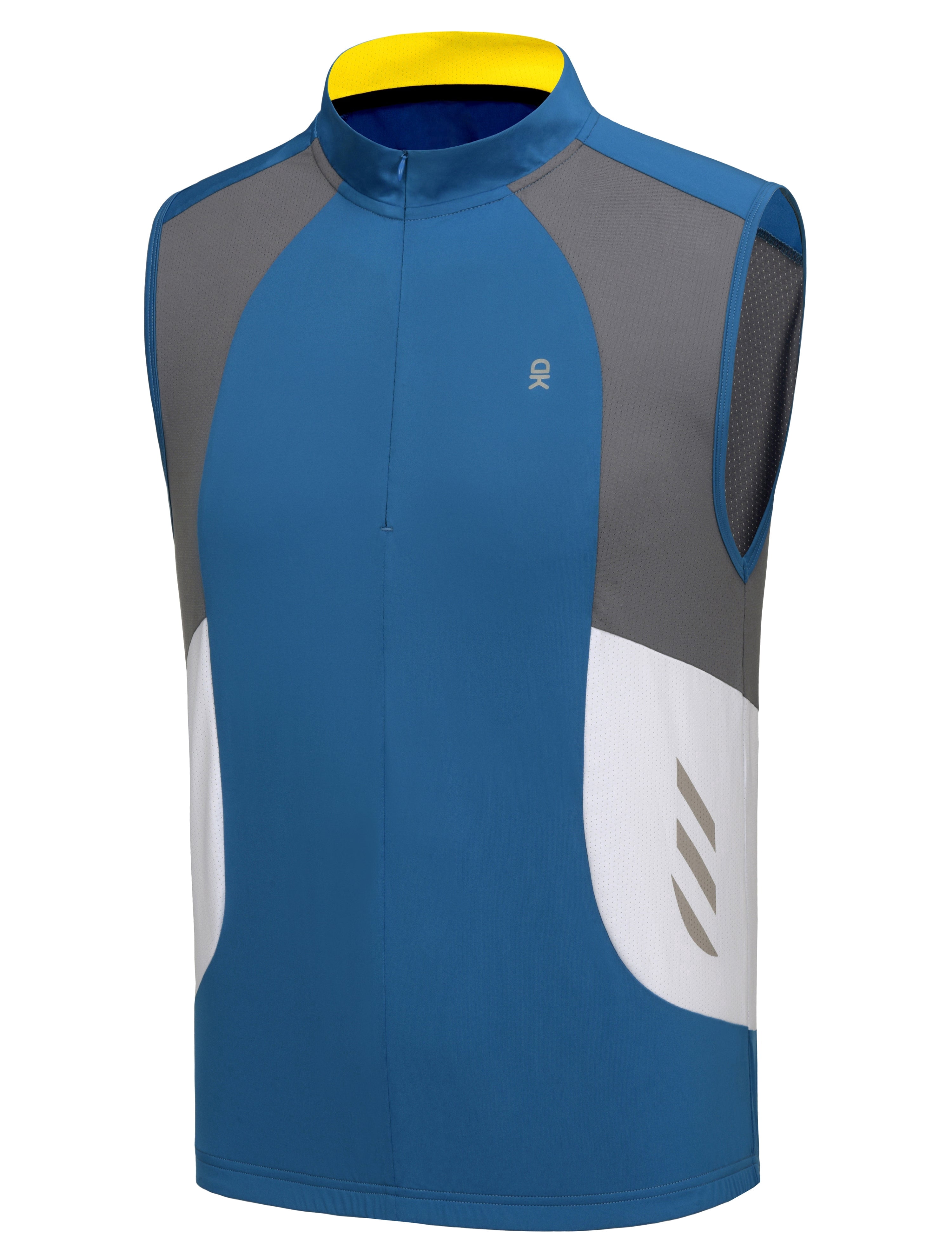 Little Donkey Andy Men's Breathable Cycling Vests Reflective Sleeveless Jackets for Running Golf with 4 Rear Pockets, Deep Blue S