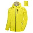 thumbnail image 1 of Little Donkey Andy Men's Cycling Stretch Rain Jacket with Hood, Windproof and Waterproof, Ultralight Golf Windbreaker,Packable Empire Yellow Size S, 1 of 7