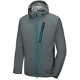 thumbnail image 1 of Little Donkey Andy Men's High-Performance Waterproof Rain Jacket Ultra Lightweight Outdoor Rain Coat Shell for Golf Grey L, 1 of 7