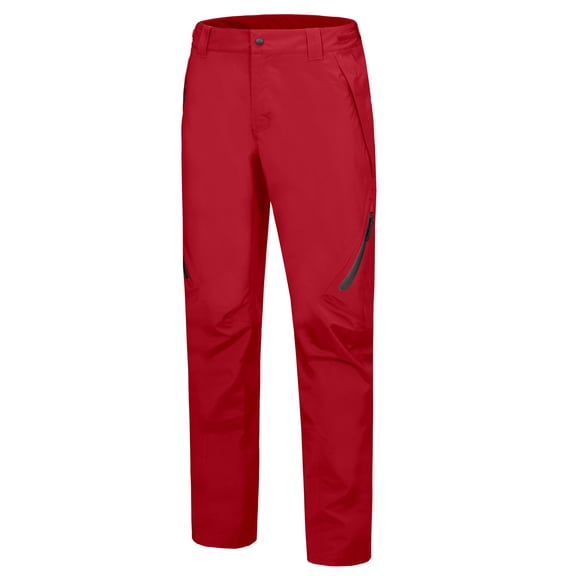 Little Donkey Andy Men's High-Performance Waterproof Rain Pants Lightweight Breathable Golf Hiking Pants Red Size S