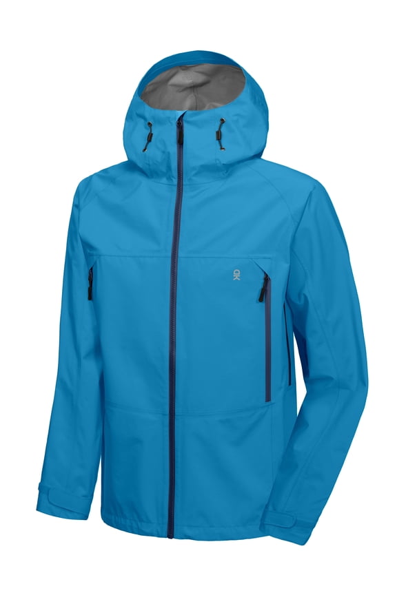 Men's High-performance Waterproof Rain Jacket Outdoor Windbreaker Rain Coat Shell for Hiking,Golf Bright Blue XL