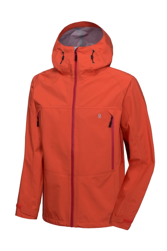 Men's High-performance Waterproof Rain Jacket Outdoor Windbreaker Rain Coat Shell for Hiking,Golf Orange M
