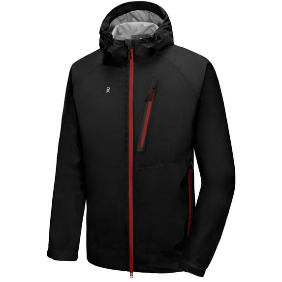 Little Donkey Andy Men's High-performance Waterproof Rain Jacket Ultra Lightweight Outdoor Rain Coat Shell for Golf Black S