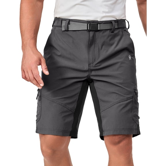 Little Donkey Andy Men's Hiking Cargo Shorts Stretch Quick Dry Tactical Shorts Outdoor Travel Fishing Camping Casual Shorts Gray 3XL
