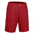 thumbnail image 1 of Little Donkey Andy Men's Hiking Cargo Shorts with 9 Pockets Lightweight Water-resistant Quick Dry Golf Travel Shorts Red S, 1 of 7