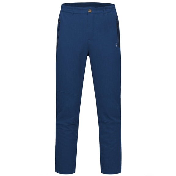 Little Donkey Andy Men's Hiking Snow Pants, Fleece Lined Ski Pants Softshell Pants Windproof& Water Resistant Size XL