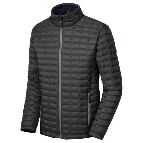 Little Donkey Andy Men's Insulated Hiking Jacket, Quilted Puffer Jacket with Synthetic Insulation Black XL
