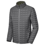 Little Donkey Andy Men's Insulated Hiking Jacket, Quilted Puffer Jacket with Synthetic Insulation Grey M