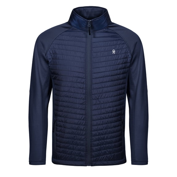 Little Donkey Andy Men's Insulated Running Warm Jacket, Thermal Hybrid Hiking Jacket Dark Blue Size M