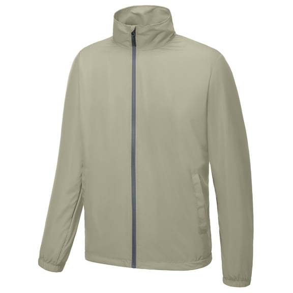 Little Donkey Andy Men’s Lightweight Breathable Running Golf Windbreaker Jacket Full Zip Windproof Water-resistant UPF50+ Khaki XXL