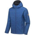 thumbnail image 1 of Little Donkey Andy Men's Lightweight Fleece Lined Water Repellent Jackets Hooded Windproof Jackets for Hiking Outdoor Blue Plaid S, 1 of 7