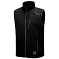 thumbnail image 1 of Little Donkey Andy Men's Lightweight Fleece lined Softshell Vest Windproof Sleeveless Jacket for Hiking Travel Golf Black XL, 1 of 8