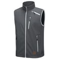 thumbnail image 1 of Little Donkey Andy Men's Lightweight Fleece lined Softshell Vest Windproof Sleeveless Jacket for Hiking Travel Golf Grey L, 1 of 8
