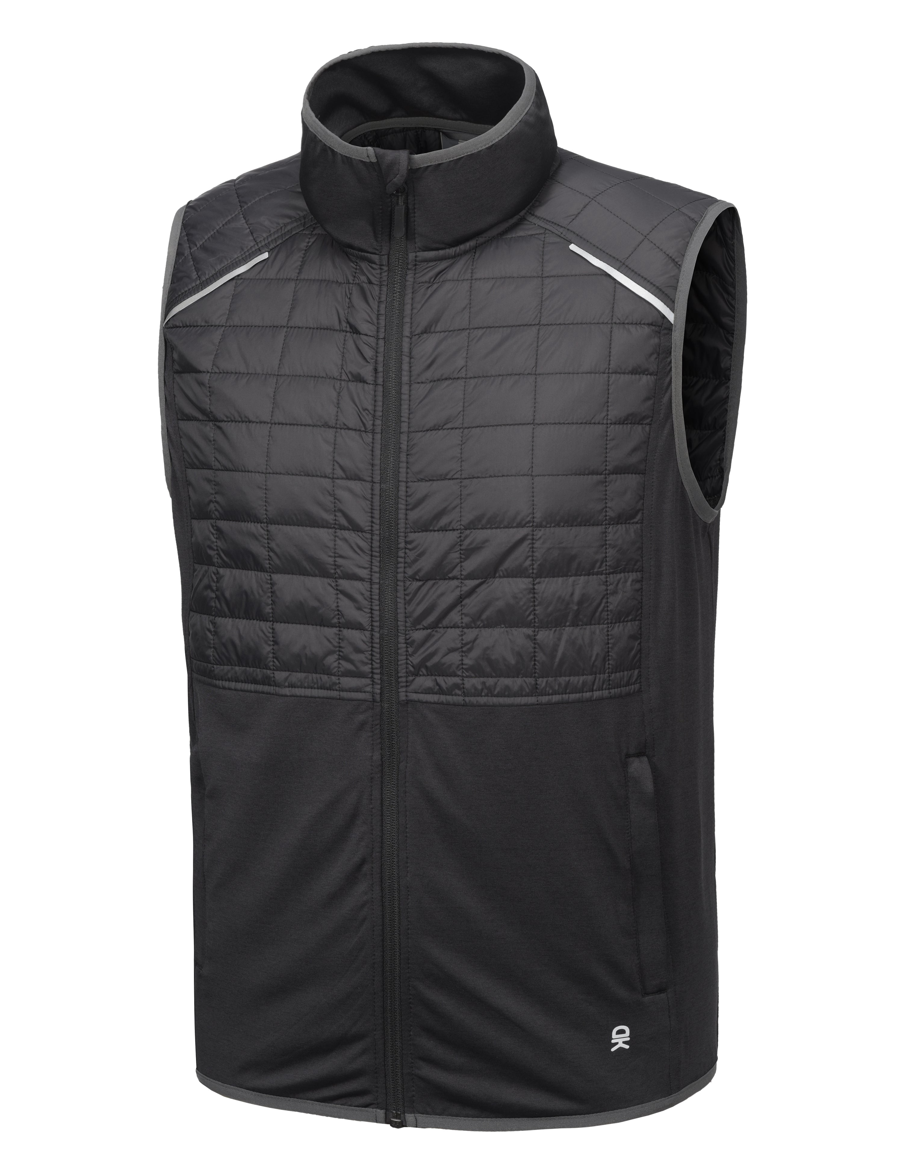 Little Donkey Andy Men's Lightweight Golf Vest Warm Outdoor Sleeveless Jacket for Hiking Travel Running Casual Black M
