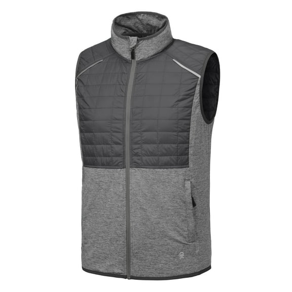 Little Donkey Andy Men's Lightweight Golf Vest Warm Outdoor Sleeveless Jacket for Hiking Travel Running Casual Gray 2XL
