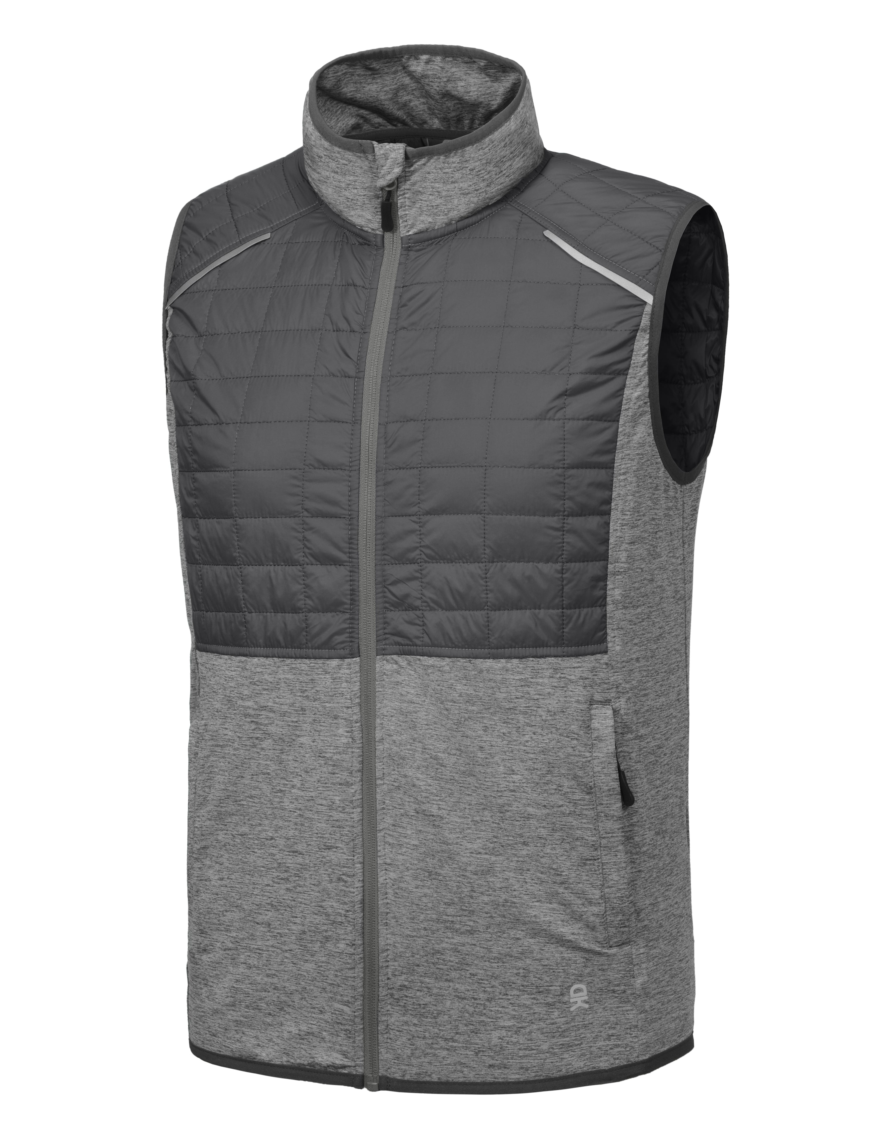 Little Donkey Andy Men's Lightweight Golf Vest Warm Outdoor Sleeveless Jacket for Hiking Travel Running Casual Gray M