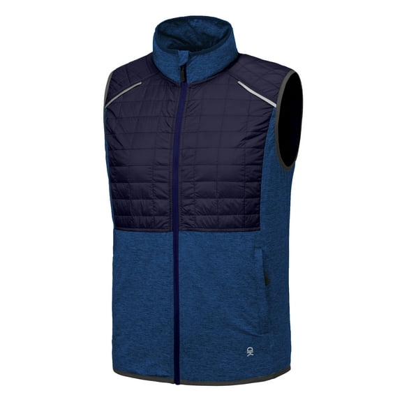 Little Donkey Andy Men's Lightweight Golf Vest Warm Outdoor Sleeveless Jacket for Hiking Travel Running Casual Navy Blue 2XL