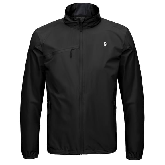 Little Donkey Andy Men's Lightweight Golf Windbreaker Jacket Windproof Waterproof Outdoor Running Coat Black XL