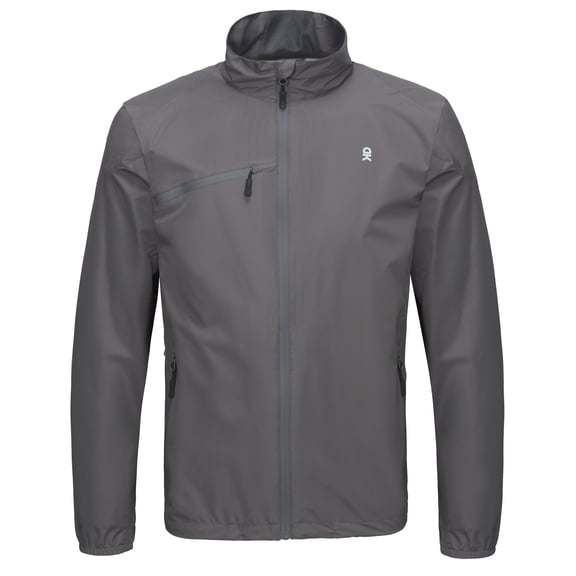 Little Donkey Andy Men's Lightweight Golf Windbreaker Jacket Windproof Waterproof Outdoor Running Coat Grey XXL