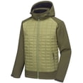 thumbnail image 1 of Little Donkey Andy Men's Lightweight Insulated Hybrid Jacket for Hiking Running Ski Thermal Warm with Removable Hood Green XL, 1 of 7