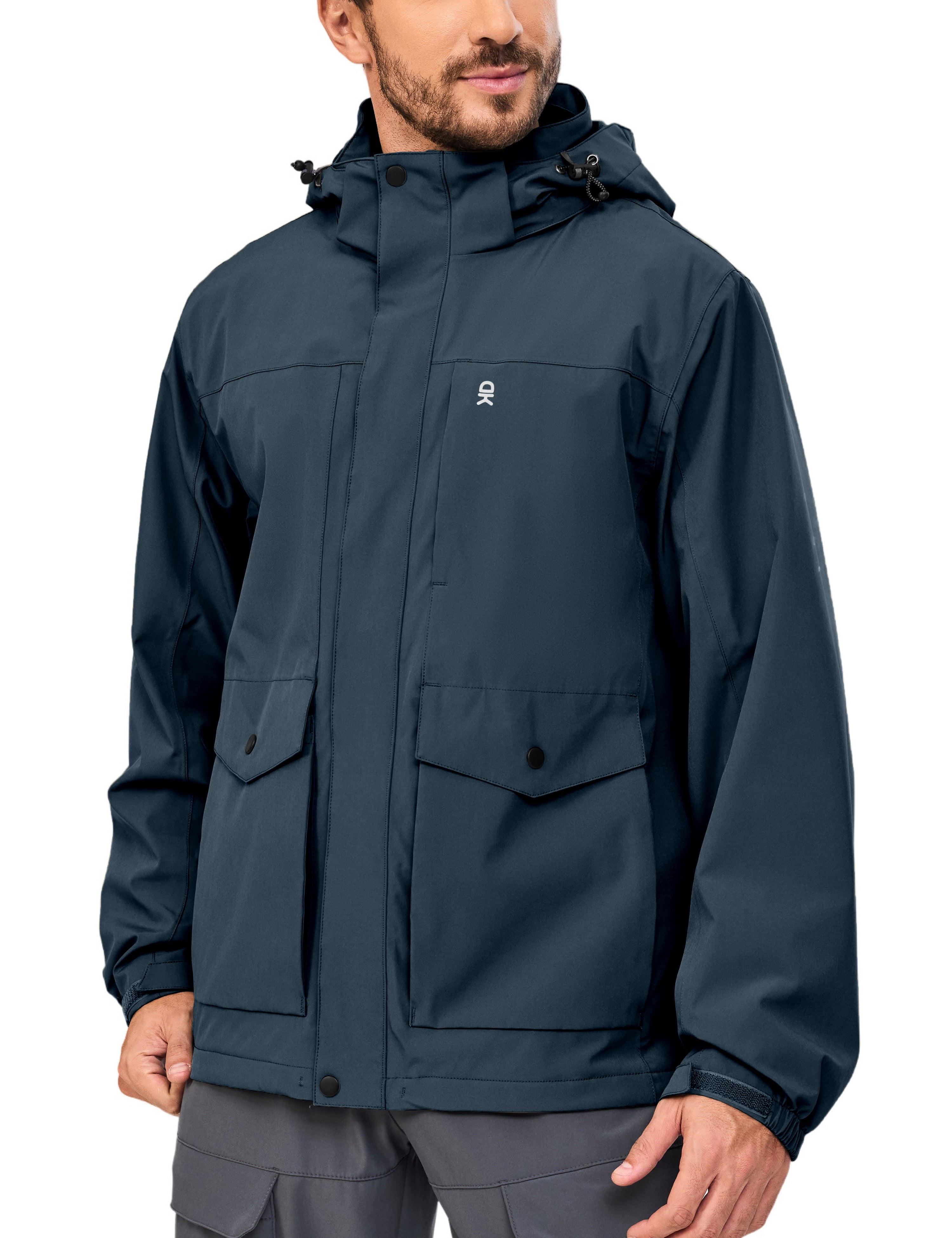 Little Donkey Andy Men's Lightweight Jacket Fleece Lined Detachable