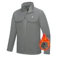 thumbnail image 1 of Little Donkey Andy Men's Lightweight Jacket Water Resistant Windbreaker Fleece Lined Warm Coat Iron Grey S, 1 of 3
