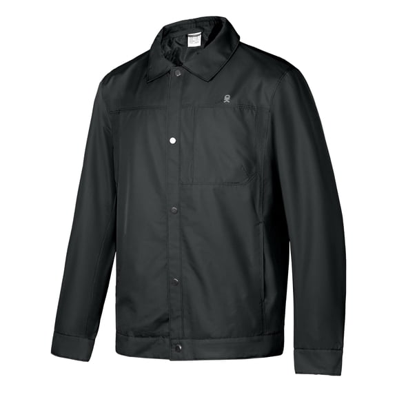 Men's Lightweight Jackets Casual Windbreaker Stylish Laydown Collar Business Work Coat with Pockets Black M