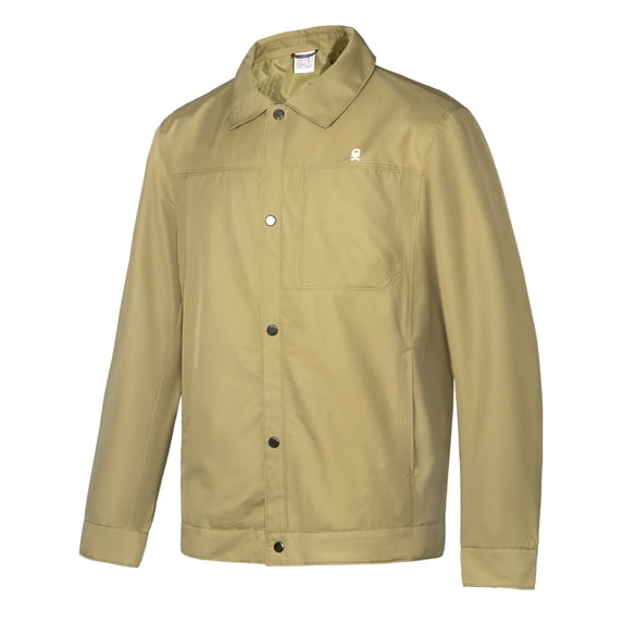 Little Donkey Andy Men's Lightweight Jackets Casual Windbreaker Stylish Laydown Collar Business Work Coat with Pockets khaki 3XL