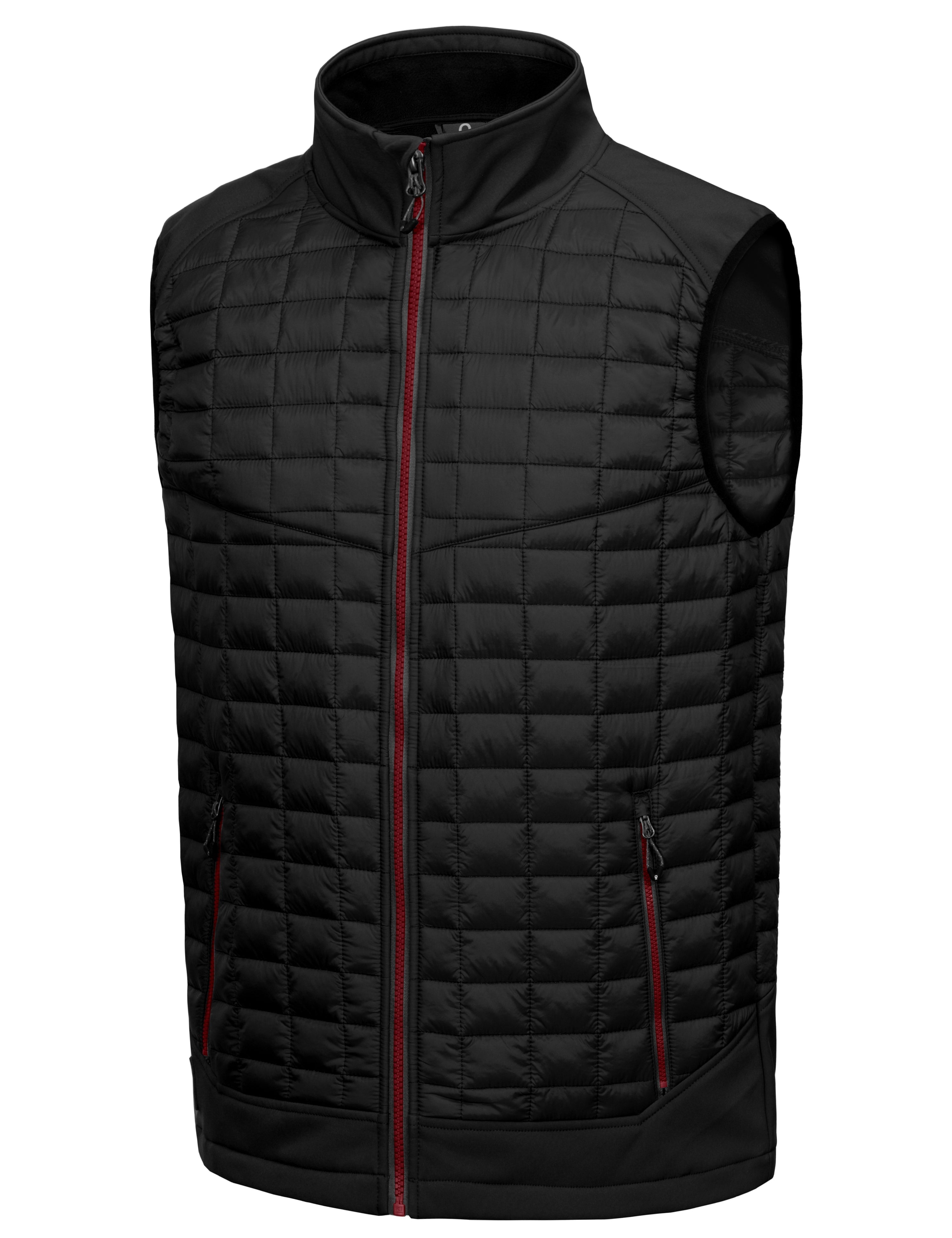 Little Donkey Andy Men’s Lightweight Puffer Vest, Warm Outdoor Sleeveless Jacket for Hiking Travel Running Black M
