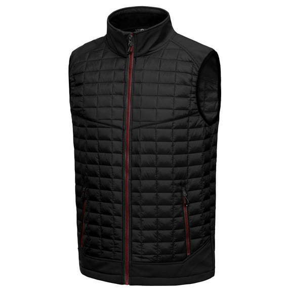 Little Donkey Andy Men’s Lightweight Puffer Vest, Warm Outdoor Sleeveless Jacket for Hiking Travel Running Black M