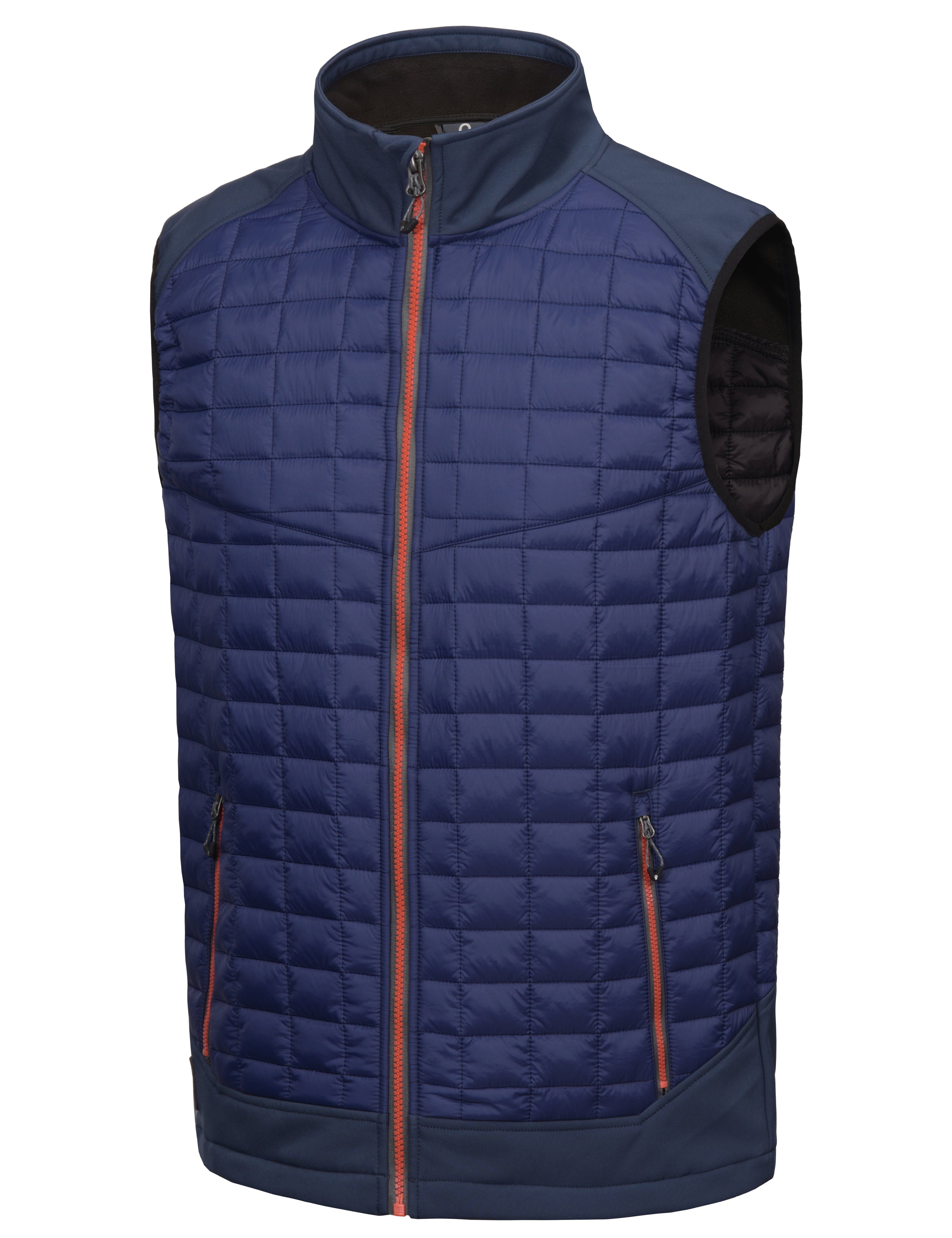 Little Donkey Andy Men’s Lightweight Puffer Vest, Warm Outdoor Sleeveless Jacket for Hiking Travel Running Blue XL
