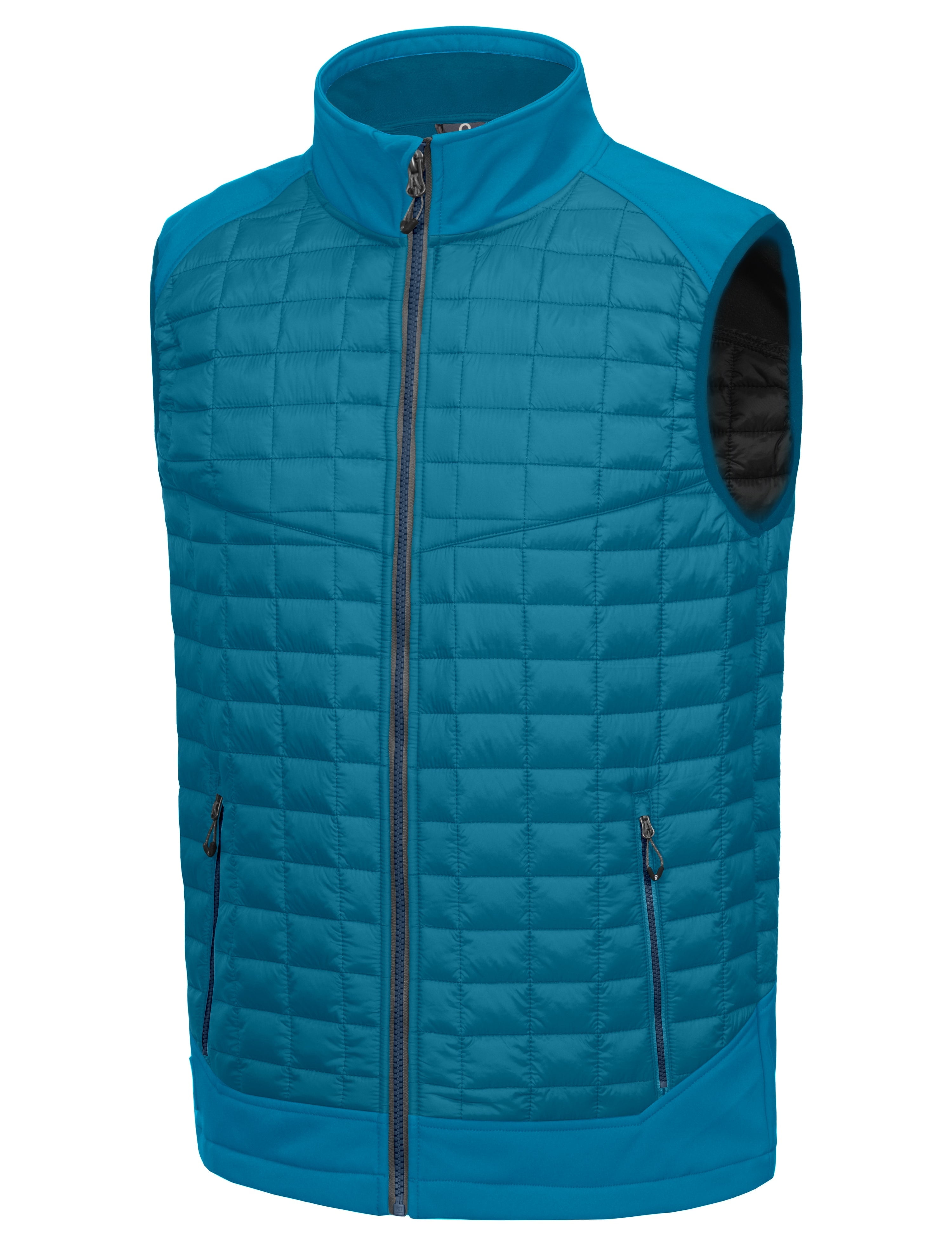 Little Donkey Andy Men’s Lightweight Puffer Vest, Warm Outdoor Sleeveless Jacket for Hiking Travel Running Bright Blue S