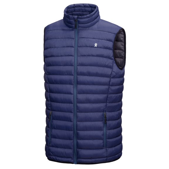 Little Donkey Andy Men's Lightweight Puffer Vest Warm Thermal Sleeveless Jacket for Golf Casual Travel Navy Blue XL