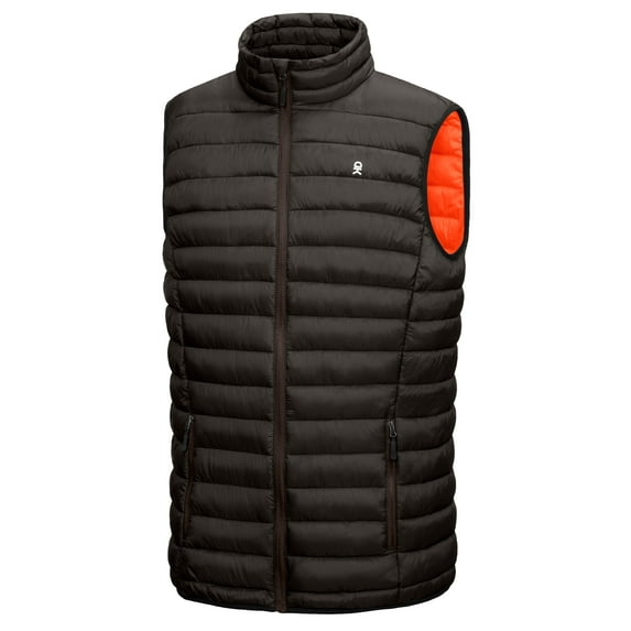 Little Donkey Andy Men's Lightweight Puffer Vest Warm Thermal Sleeveless Jacket for Golf Casual Travel Slate Brown XXL