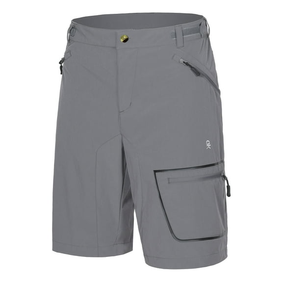 Little Donkey Andy Men's Lightweight Quick Dry Hiking Shorts Breathable Outdoor Cargo Shorts for Fishing Travel Casual Gray L