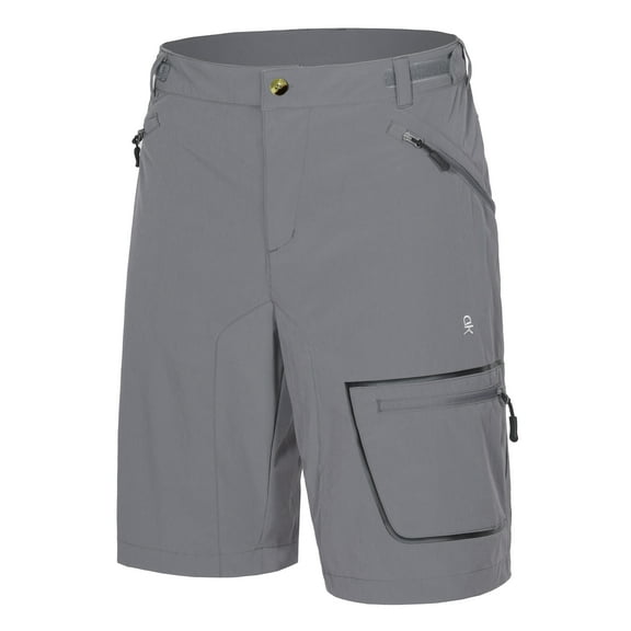 Little Donkey Andy Men's Lightweight Quick Dry Hiking Shorts Breathable Outdoor Cargo Shorts for Fishing Travel Casual Gray L