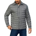 thumbnail image 1 of Little Donkey Andy Men's Lightweight Quilted Puffer Jacket Windproof Thermal Winter Coat with Recycled Insulation Grey M, 1 of 7