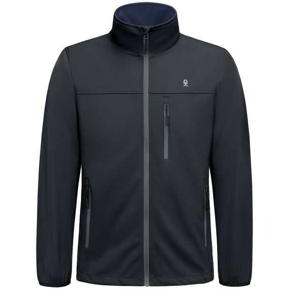 Little Donkey Andy Men's Lightweight Softshell Jacket Windbreaker for Running Travel Hiking, Windproof, Water-resistant (Charcoal L)