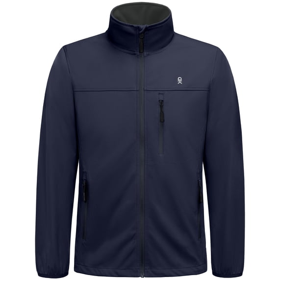 Little Donkey Andy Men's Lightweight Softshell Jacket Windbreaker for Running Travel Hiking, Windproof, Water-resistant (Dark Blue XL)