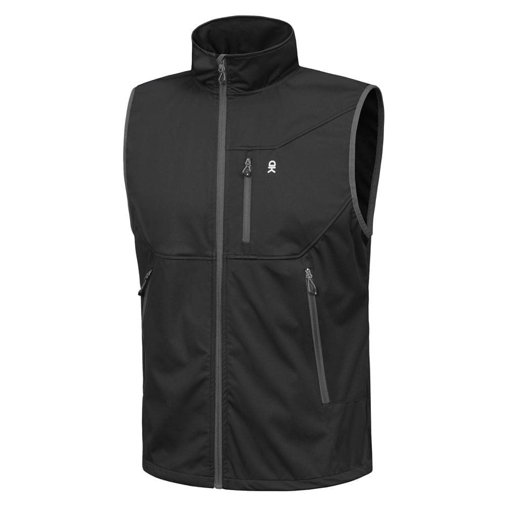 Little Donkey Andy Men's Lightweight Softshell Vest Windproof Sleeveless Jacket for Travel Hiking Running Golf Size L