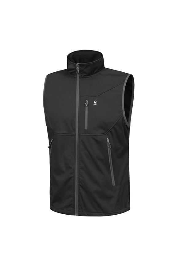 Men's Lightweight Softshell Vest Windproof Sleeveless Jacket for Travel Hiking Running Golf Size M