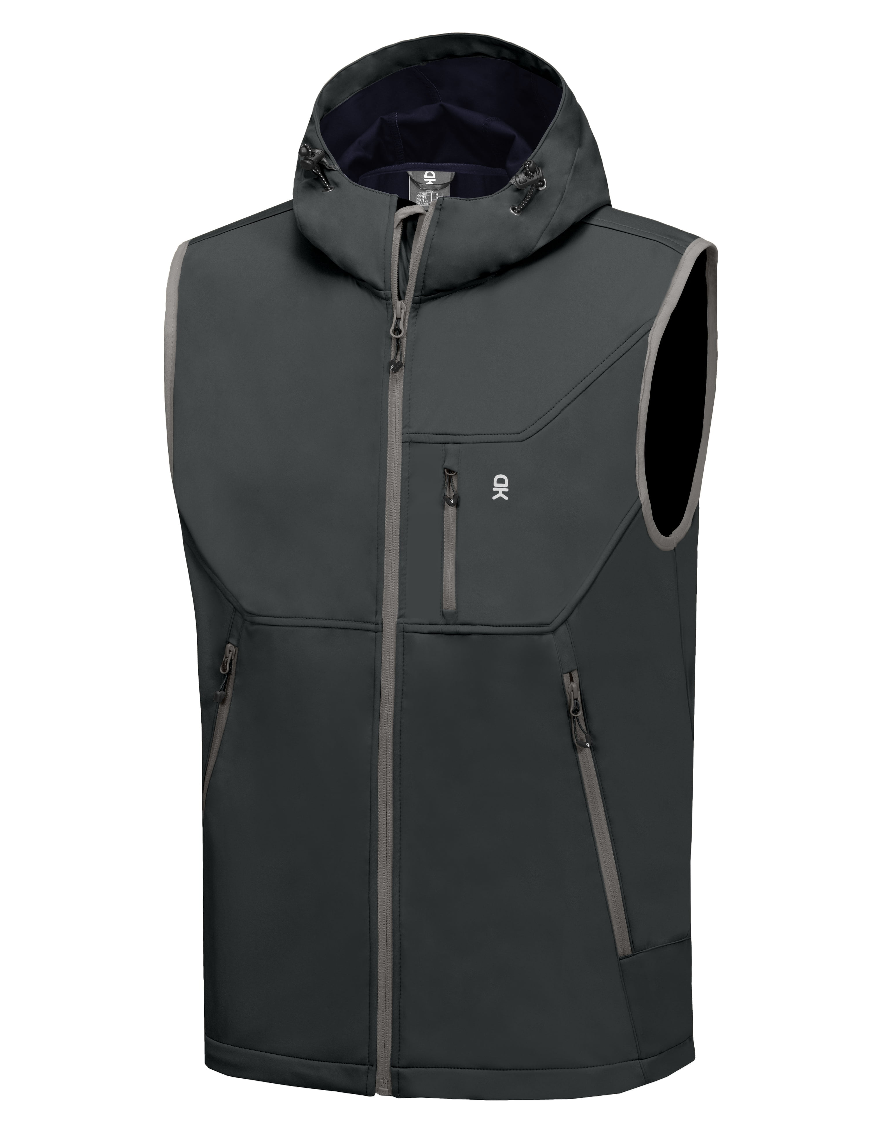 Little Donkey Andy Men's Lightweight Softshell Vest Windproof Sleeveless Jacket for Travel Hiking Running Golf Size M