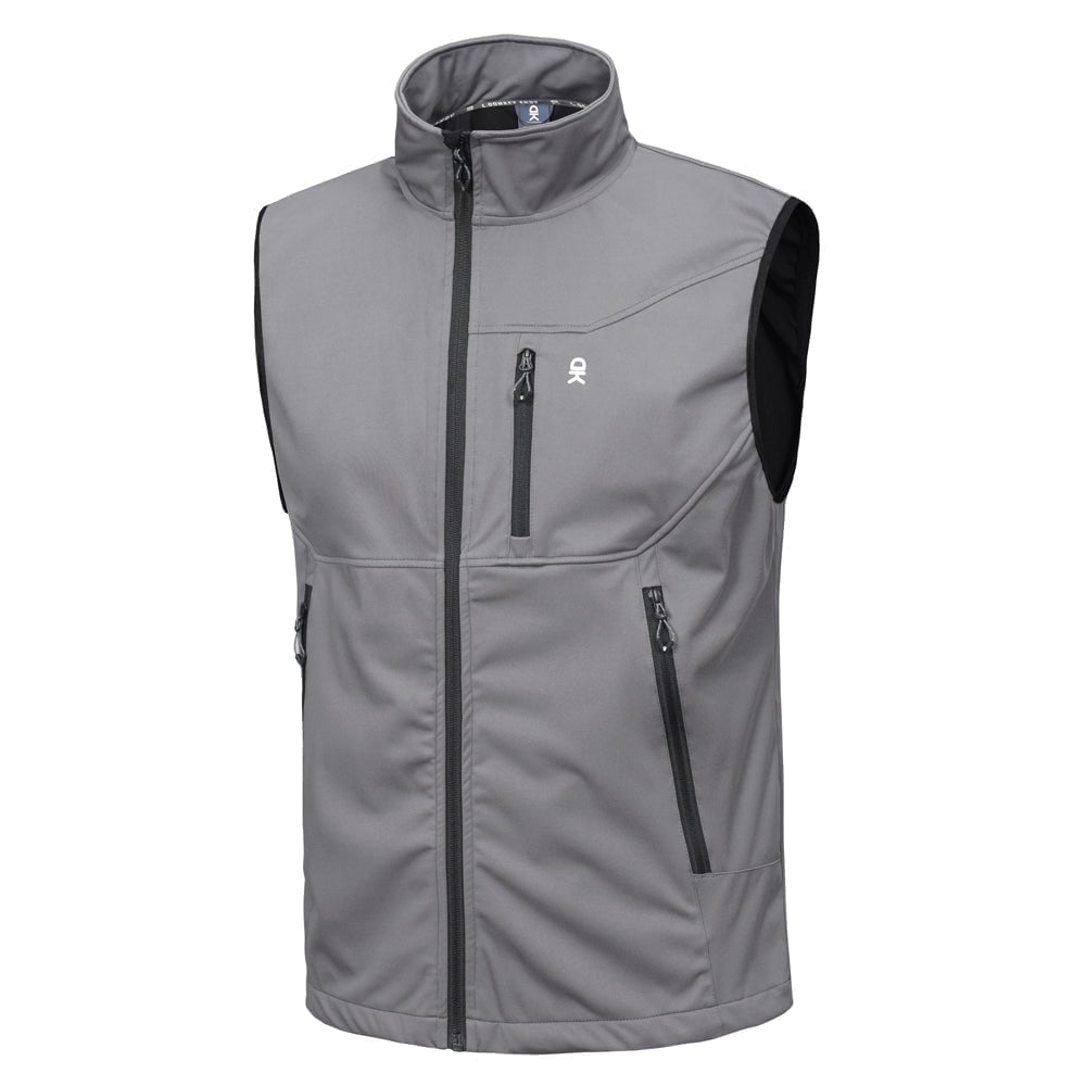 Little Donkey Andy Men's Lightweight Softshell Vest Windproof Sleeveless Jacket for Travel Hiking Running Golf Size M