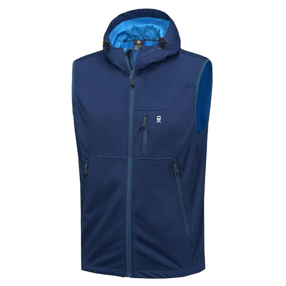 Little Donkey Andy Men's Lightweight Softshell Vest Windproof Sleeveless Jacket for Travel Hiking Running Golf Size S