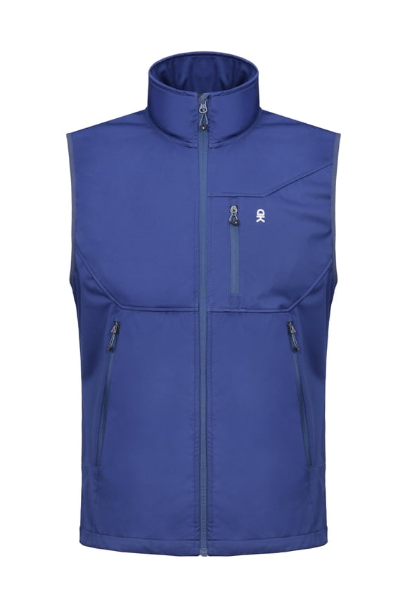 Men's Lightweight Softshell Vest Windproof Sleeveless Jacket for Travel Hiking Running Golf Size XL