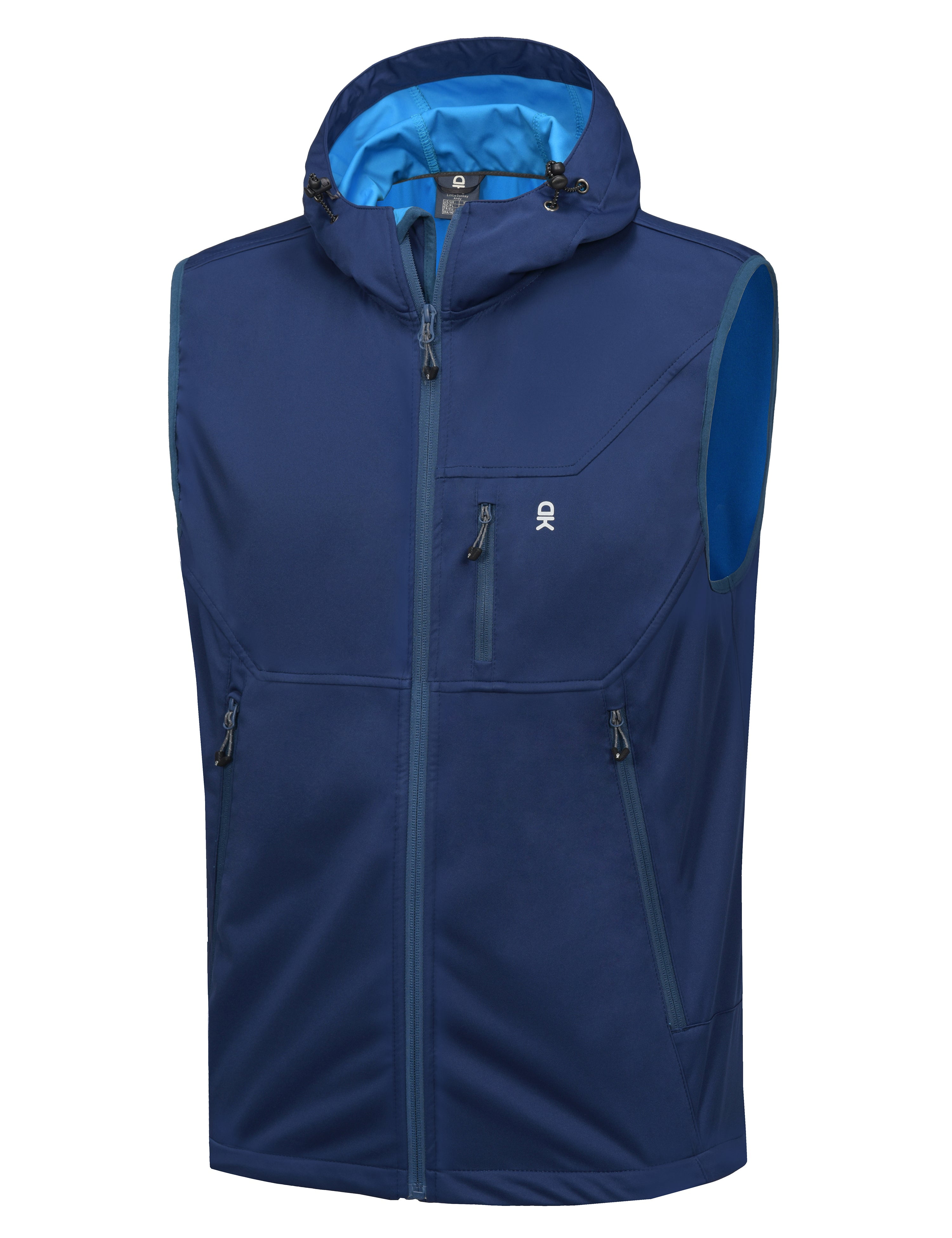 Little Donkey Andy Men's Lightweight Softshell Vest Windproof Sleeveless Jacket for Travel Hiking Running Golf Size XXL